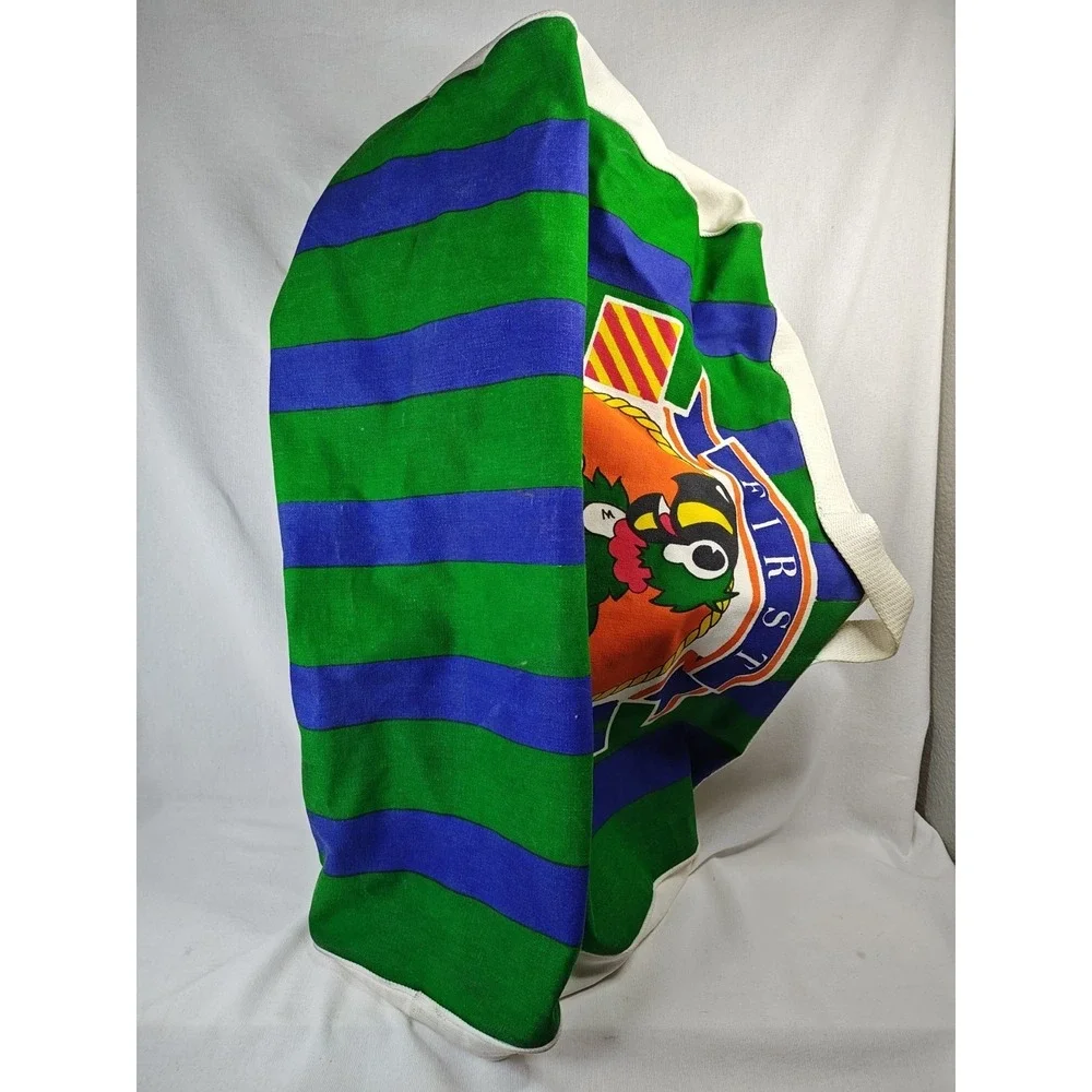 Vintage 1987 Poco Loco Club Mazatlan Mexico Canvas Duffle Bag Parrot Neon 80s‎